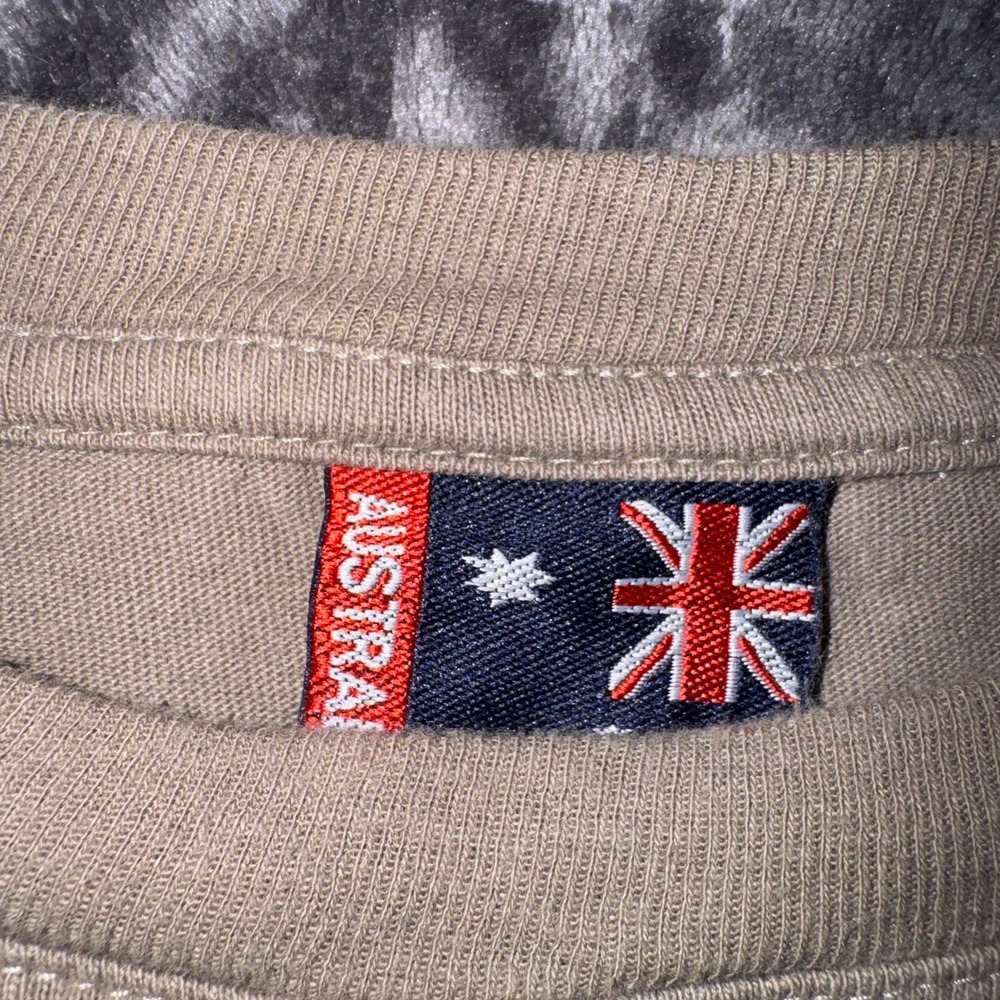 Vintage Australia The Big Kangaroo Graphic T-Shirt Tan Mens XL Souvenir Tee - Picture 3 of 8